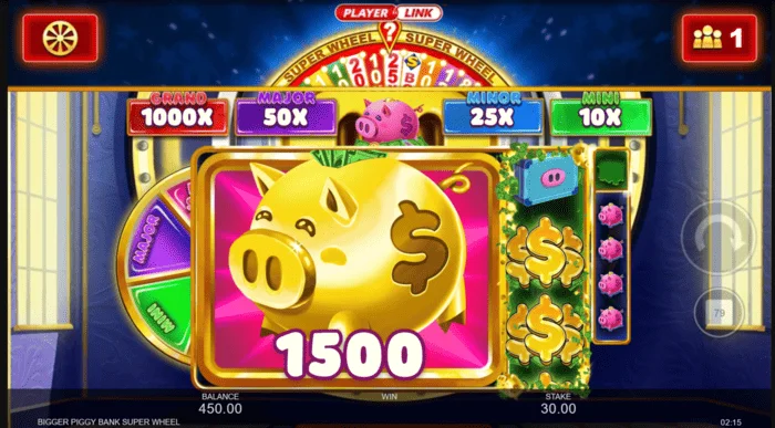 Bigger Piggy Bank Super Wheel didelis laimėjimas