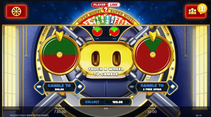 Bigger Piggy Bank Super Wheel mini žaidimas